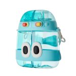 Seliya 800ml kids water bottle in turquoise with cartoon-eye face