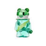 Seliya 700ml bear kids water bottle in mint green with green goggles