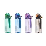 Four Seliya 750ml sports bottles in green, blue, purple and grey