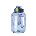 Seliya 1600ml water bottle in clear blue with built-in handle, SPORTS print